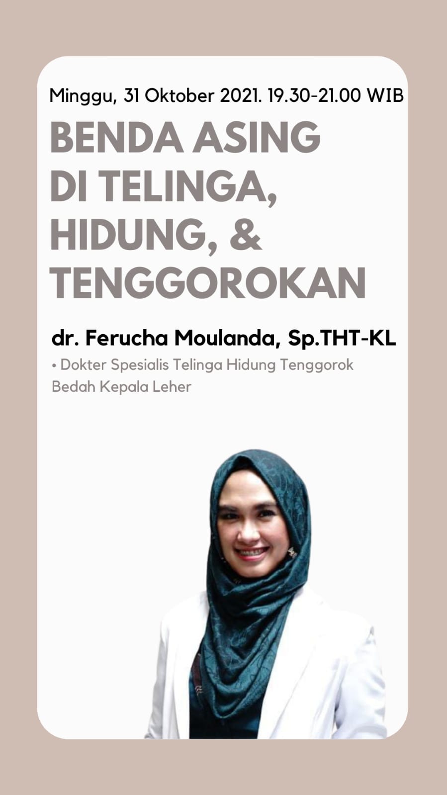 Benda Asing di Telinga, Hidung & Tenggorokan